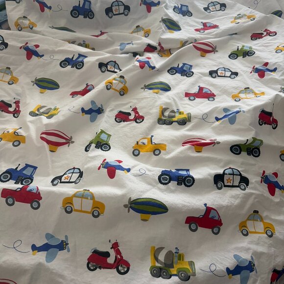 📌Dream Factory Trucks Tractors Cars 5-pc. Comforter Set  Boys & Girls Twin Bed - Picture 3 of 15